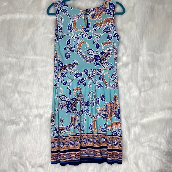 Enfocus Studio Blue Design Midi Dress Women’s 10 - Picture 4 of 8